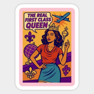 The Real First Class Queen pop art Sticker